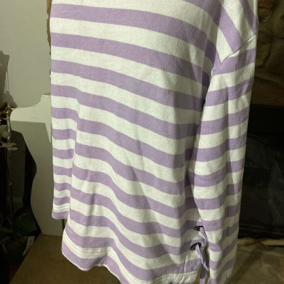 ANDEAWY PURPLE/WHITE STRIPED SWEATSHIRT / SZ XXL - Picture 5 of 6